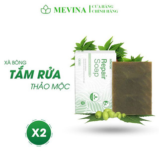 Xà bông tắm thảo mộc soritox 130gr, xà phòng thảo dược chăm sóc da, mờ thâm, sạch mụn với tinh chất lá neem ấn độ-mevina