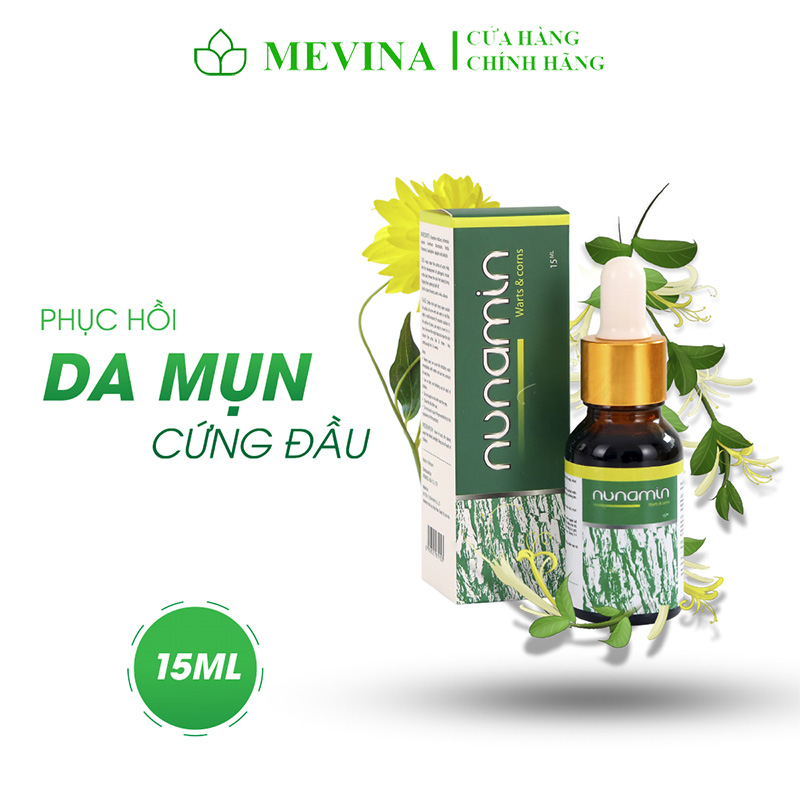 Tinh Chất Xoá Mụn Cóc, Mụn Cơm, Mắt Cá Chân, Mụn Thịt, Mụn Ruồi Chiết Xuất Thảo Mộc Nunamin 15Ml
