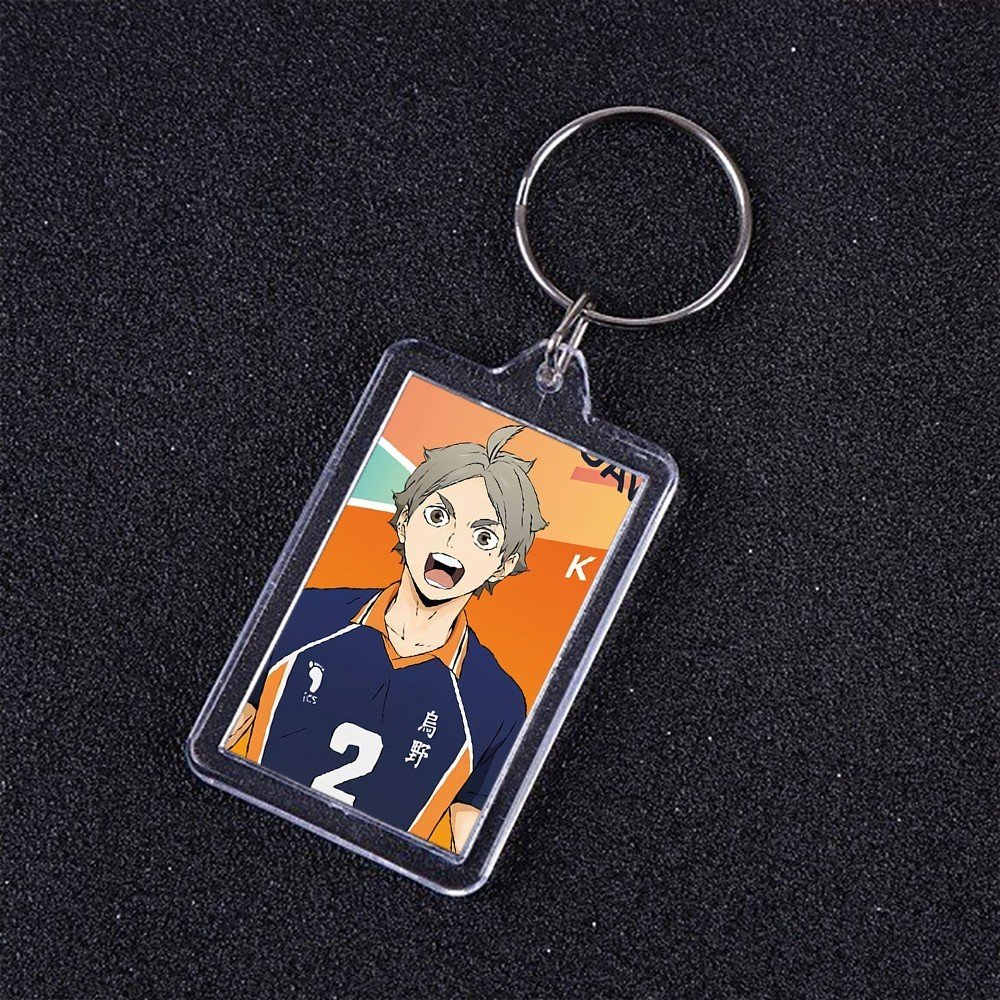 Móc khóa mica IN HÌNH HAIKYUU!! Vua Bóng Chuyền ver ĐỒNG PHỤC anime chibi xinh xắn dễ thương
