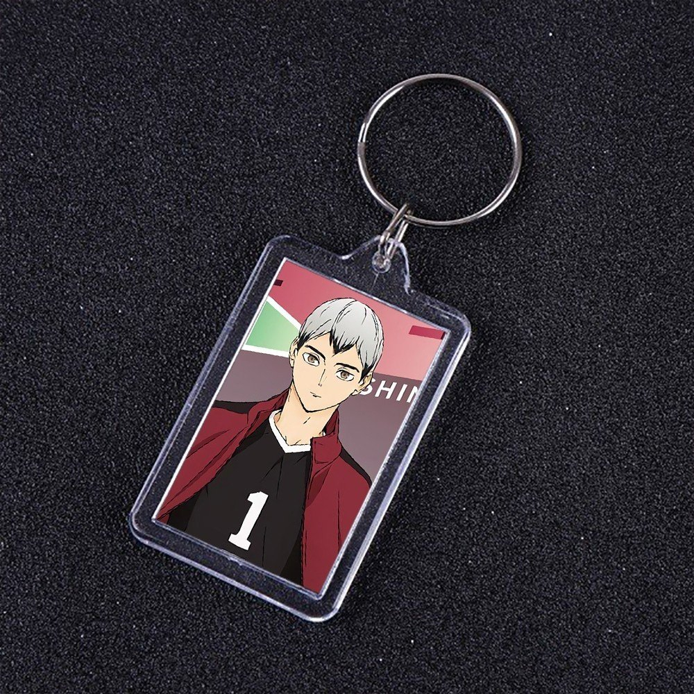 Móc khóa mica IN HÌNH HAIKYUU!! Vua Bóng Chuyền ver ĐỒNG PHỤC anime chibi xinh xắn dễ thương