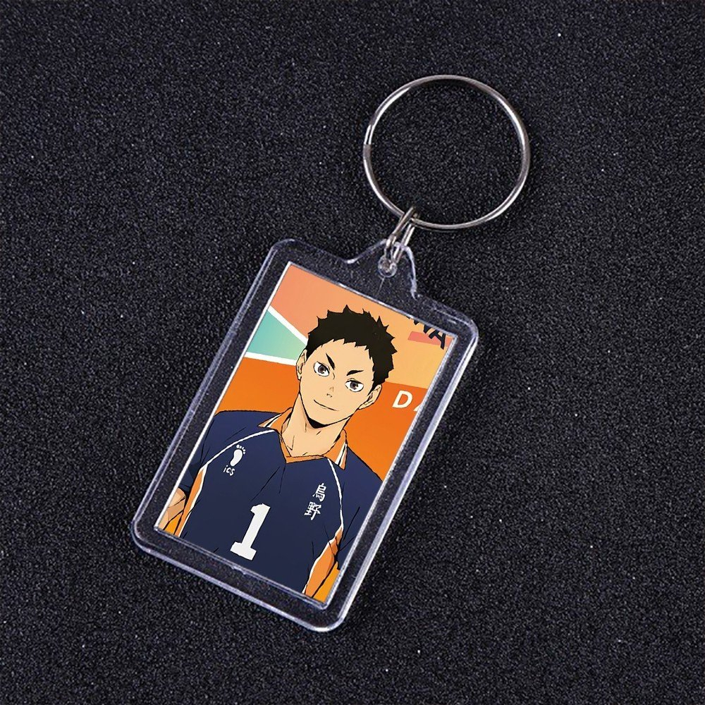 Móc khóa mica IN HÌNH HAIKYUU!! Vua Bóng Chuyền ver ĐỒNG PHỤC anime chibi xinh xắn dễ thương