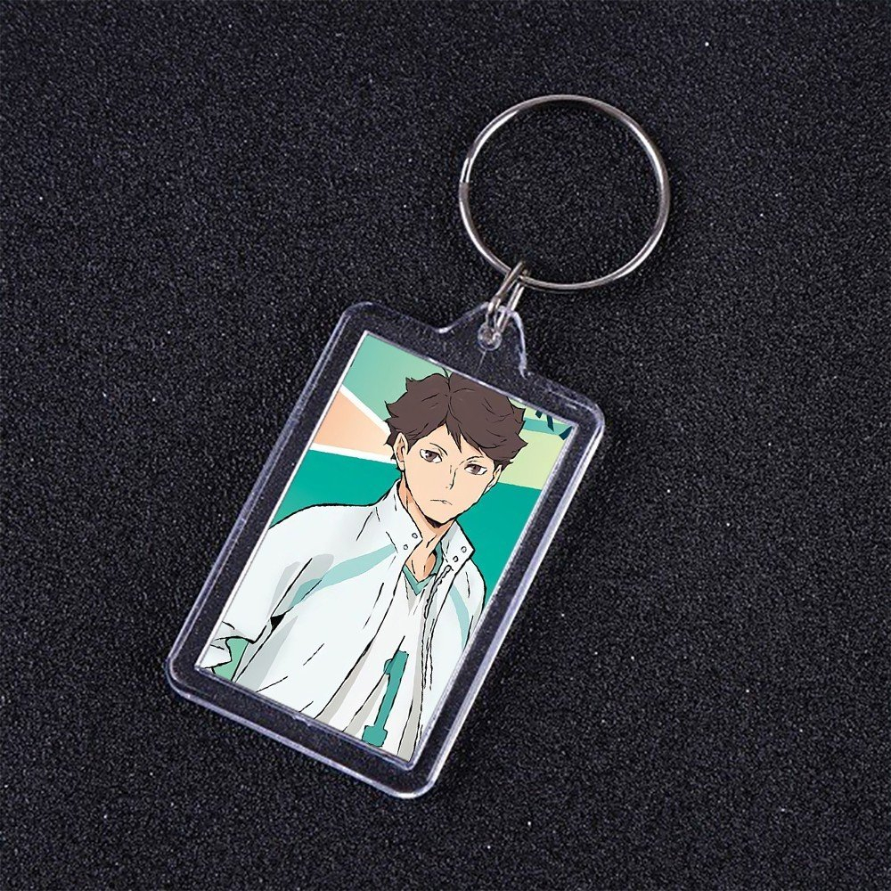 Móc khóa mica IN HÌNH HAIKYUU!! Vua Bóng Chuyền ver ĐỒNG PHỤC anime chibi xinh xắn dễ thương