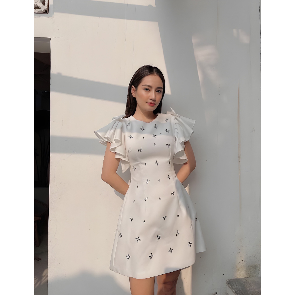 Váy dự tiệc cánh tiên đính đá 3 màu thời trang - Lari shop