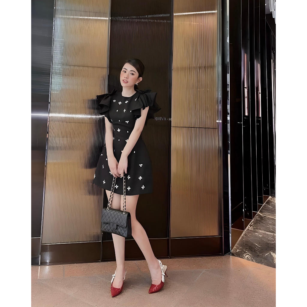 Váy dự tiệc cánh tiên đính đá 3 màu thời trang - Lari shop