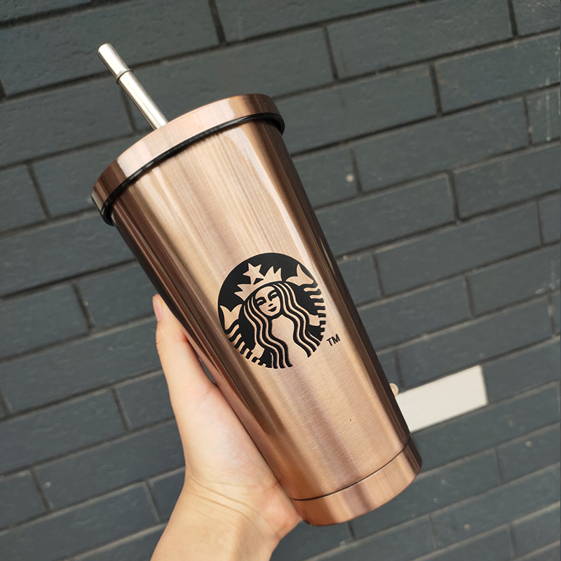 Cốc giữ nhiệt starbucks 750ml inox 304 kèm ống hút inox giữ nhiệt 6 giờ nóng lạnh tặng túi trong suốt - HTNO1