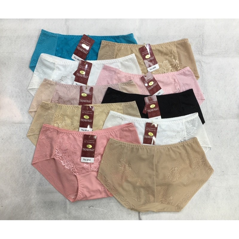 10 Quần lót nữ vải su ép phối ren (604) HT hiệu Thịnh Phát.