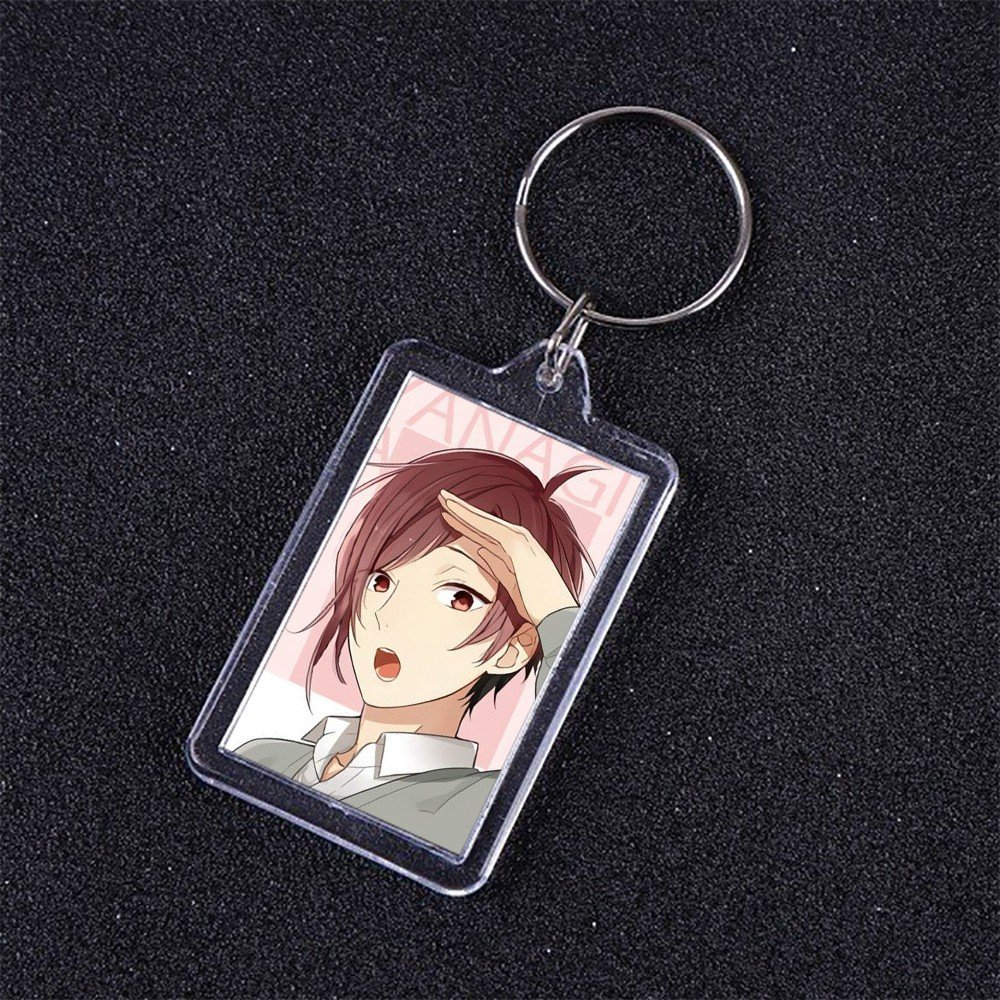 Móc khóa mica IN HÌNH HORIMIYA ver NỀN MÀU SẮC anime chibi xinh xắn dễ thương