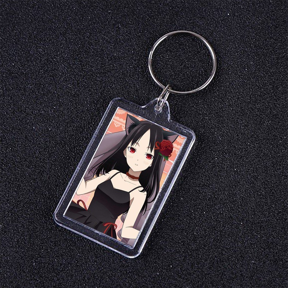 Móc khóa mica IN HÌNH LOVE IS WAR CUỘC CHIẾN TỎ TÌNH ver TRÁI TIM anime chibi xinh xắn dễ thương