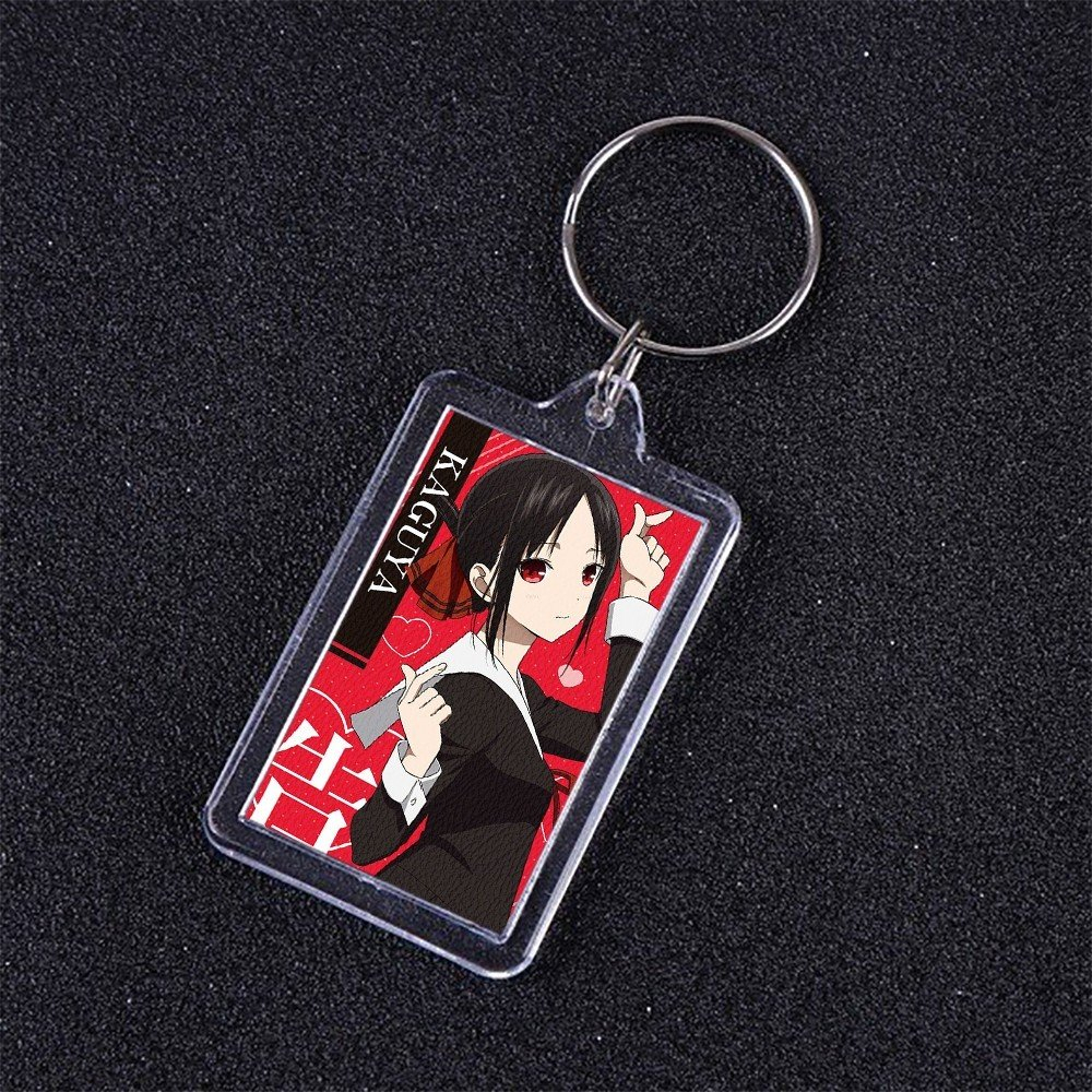 Móc khóa mica IN HÌNH LOVE IS WAR CUỘC CHIẾN TỎ TÌNH ver TRÁI TIM anime chibi xinh xắn dễ thương