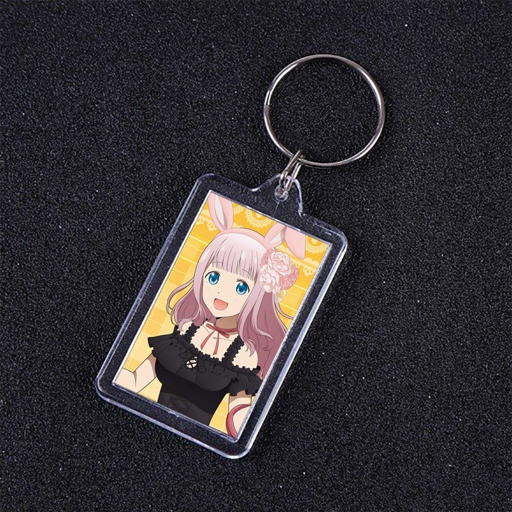 Móc khóa mica IN HÌNH LOVE IS WAR CUỘC CHIẾN TỎ TÌNH ver TRÁI TIM anime chibi xinh xắn dễ thương