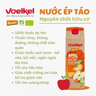 Nước ép táo nguyên chất hữu cơ VOELKEL (1 Lít )