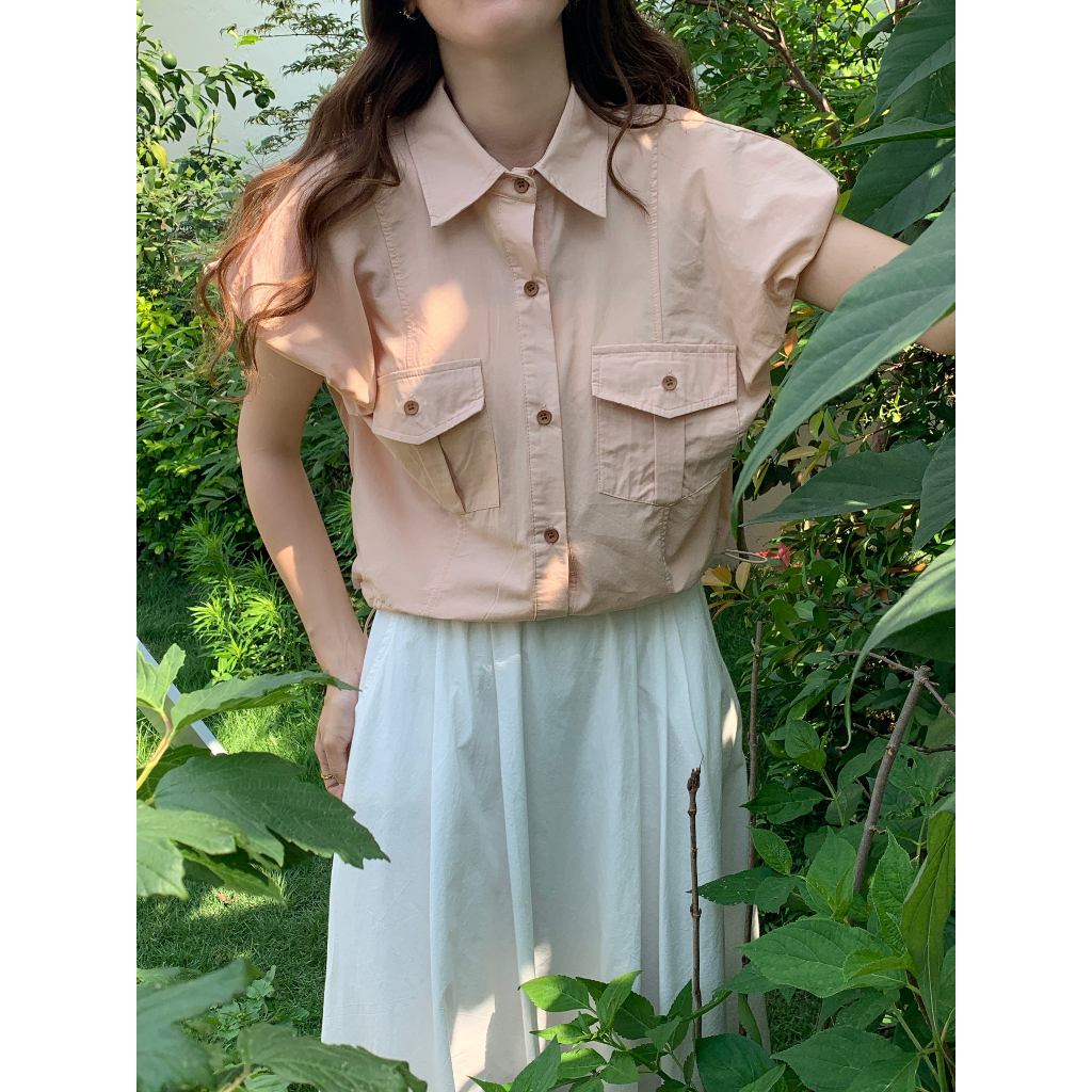 AP1157-ÁO SM DÁNG CROP 2 TÚI TRƯỚC GẤU BO CHUN2156 iu