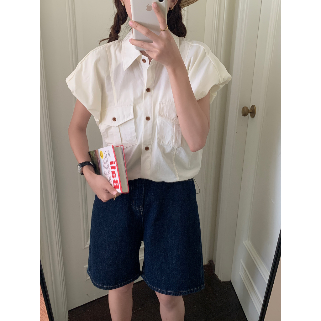 AP1157-ÁO SM DÁNG CROP 2 TÚI TRƯỚC GẤU BO CHUN2156 iu