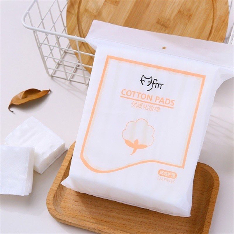 Bông tẩy trang 3 lớp Cotton Pads túi 222 miếng