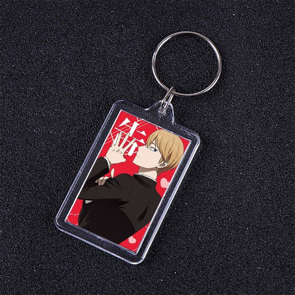 Móc khóa mica IN HÌNH LOVE IS WAR CUỘC CHIẾN TỎ TÌNH ver TRÁI TIM anime chibi xinh xắn dễ thương