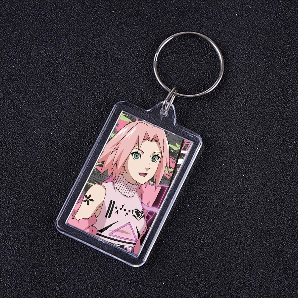 Móc khóa mica IN HÌNH NARUTO ver POP anime chibi xinh xắn dễ thương