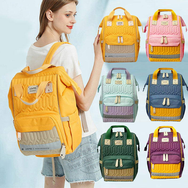 Balo bỉm sữa Dokoclub / Lovtis Mommy Bag đa năng giữ nhiệt bình sữa chống thấm nước cao cấp cho mẹ và bé
