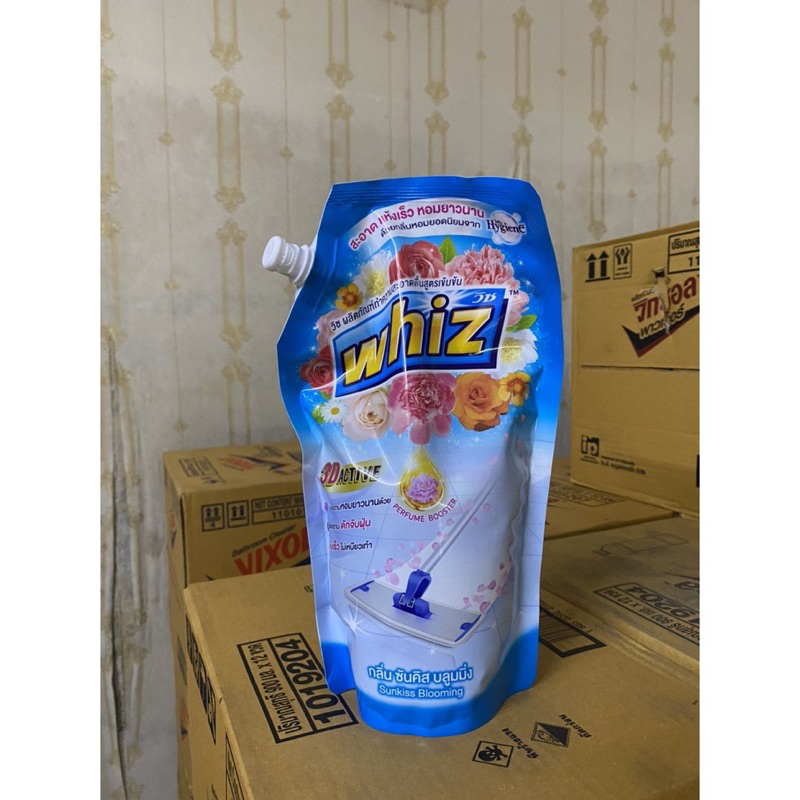 Nước lau sàn Whiz công nghệ 3D mới làm sạch nhà cửa, hương thơm nồng nàn Thái Lan 800ml