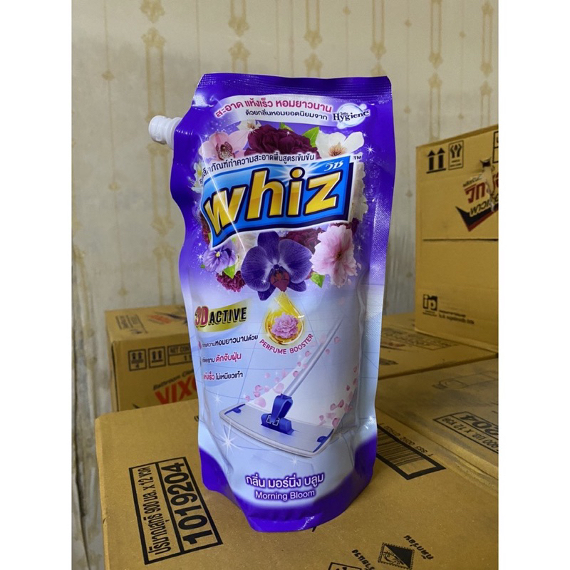 Nước lau sàn Whiz công nghệ 3D mới làm sạch nhà cửa, hương thơm nồng nàn Thái Lan 800ml