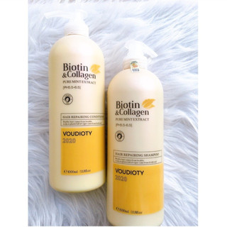 Cặp Dầu Gội Biotin&Collagen Xanh Dương 1000ml