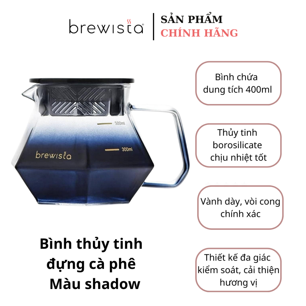 Bình chứa cà phê Server Brewista X-series 400ml - màu xanh