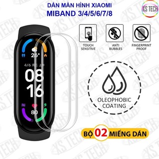 Bộ 2 miếng dán màn hình Xiaomi Miband ( Xiaomi Smart Band ) 3 4 5 6 7 8
