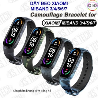 Dây đeo thay thế Xiaomi Miband 3 4 5 6 7 ( Xiaomi Smart Band 5 6 7 ) rằn ri (camouflage)