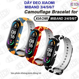 Dây đeo Xiaomi Miband 3 4 5 6 rằn ri sắc màu mới (camouflage)