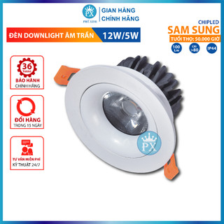 ĐÈN COB DOWLIGHT ÂM TRẦN SIÊU SÁNG 12W - LỖ KHOÉT 95MM- ánh sáng 4000K TRUNG TÍNH