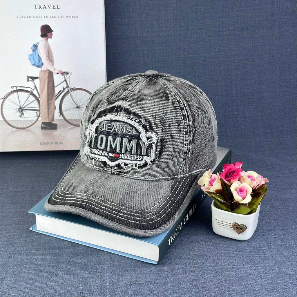 Nón nam, mũ lưỡi trai Tommy vải JEAN đẹp form chuẩn (Ảnh thật)