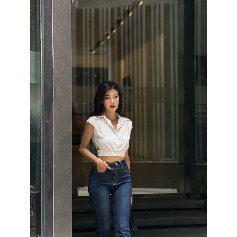 Áo sơ mi croptop nữ REVERCLOTHINGS Ebit Shirt