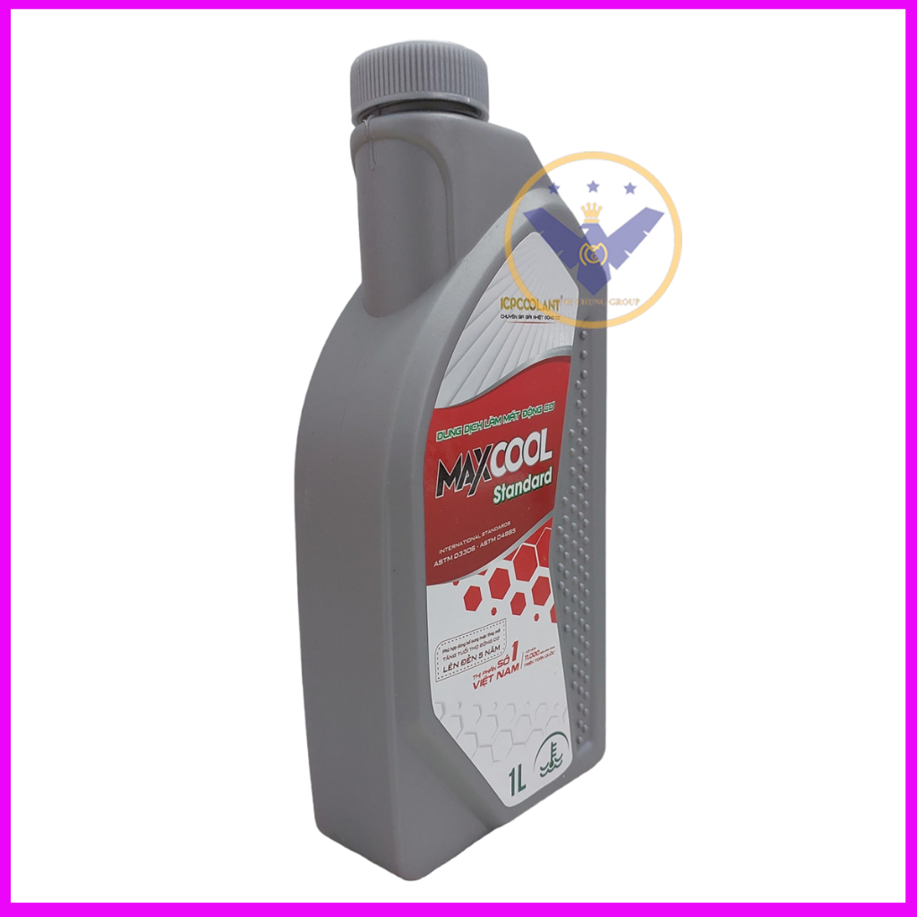 Nước làm mát động cơ xe ô tô, xe máy màu đỏ Maxcool Standard lon 1L