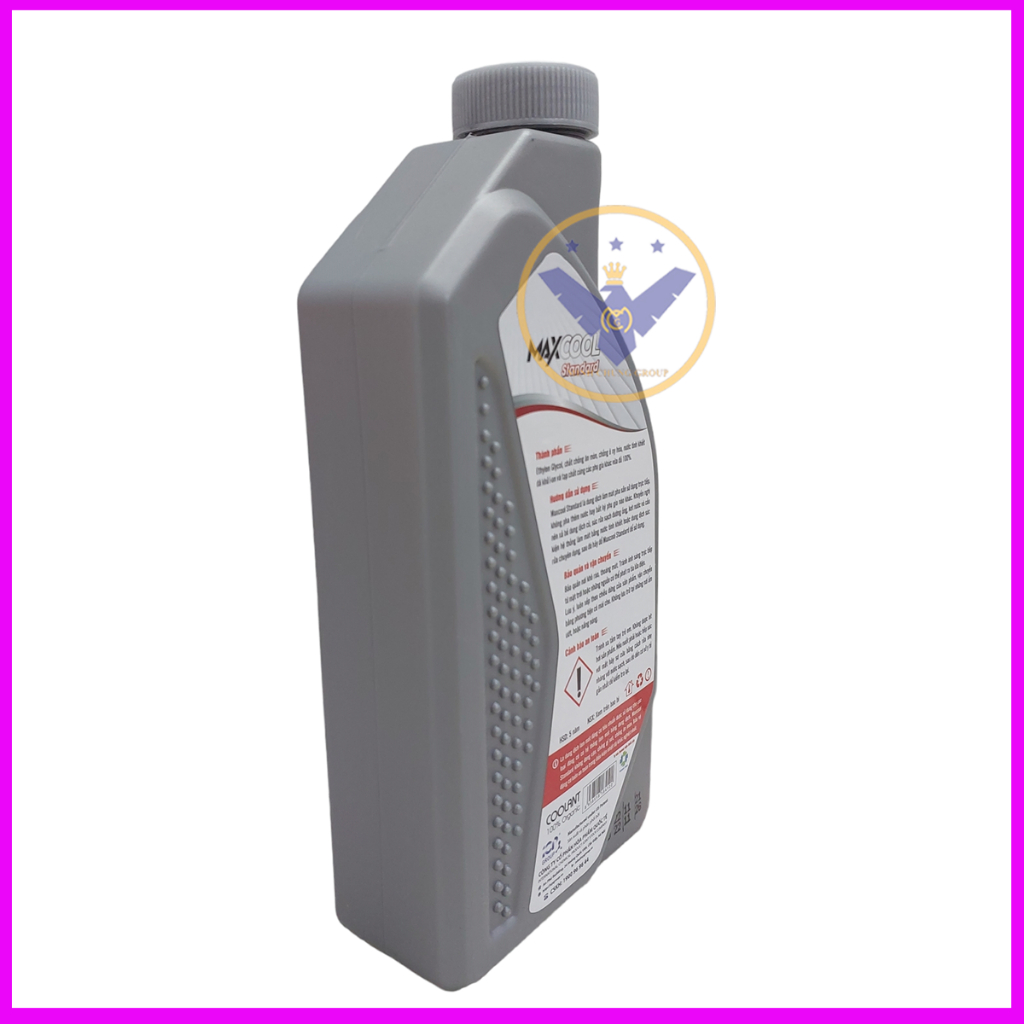 Nước làm mát động cơ xe ô tô, xe máy màu đỏ Maxcool Standard lon 1L