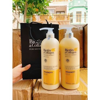 COMBO BIOTIN&COLLAGEN Vàng 1000ML (tặng kèm ủ Karseell)