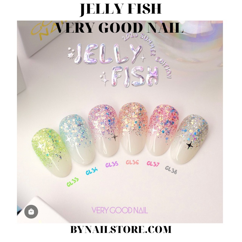 Sơn gel nhũ cao cấp Hàn Quốc tách lẻ summer collection 2023 Jelly fish (1pcs)