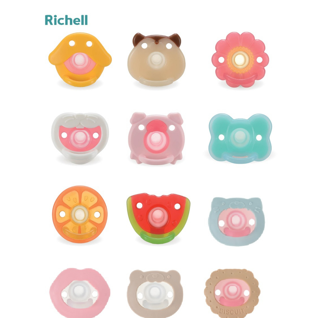 Ty ngậm silicone Richell nhiều mẫu