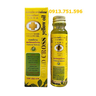 Dầu nóng xoa bóp Thập Tự Vàng 15cc Thái Lan