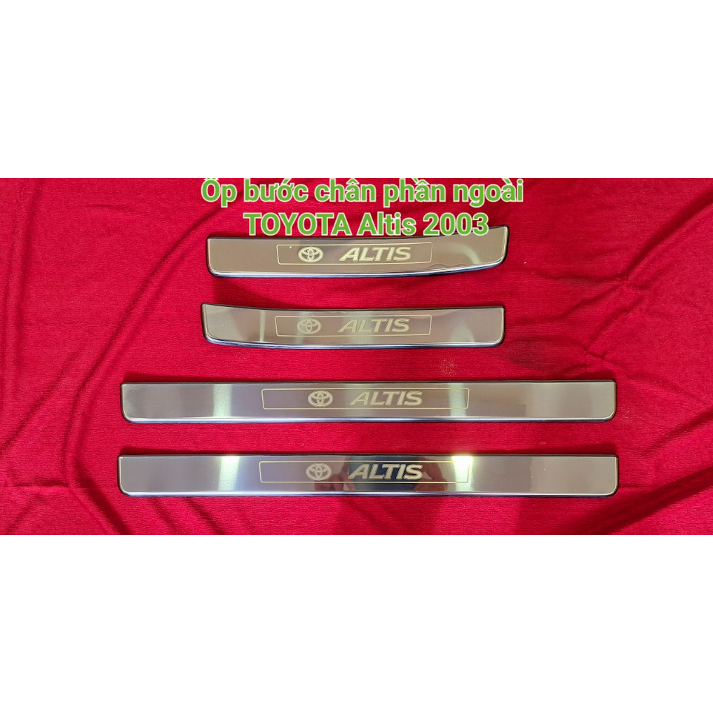 Ốp INOX chống trầy bước chân trong  TOYOTA Altis 2003