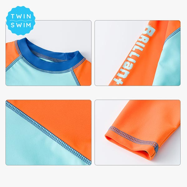 Đồ Bơi Bé Trai Tay Áo Dài Chống Nắng Twin Brilliant, Chất Liệu Vải Cao Cấp, Nhiều Size Lớn Lựa Chọn, Hình In Đẹp Sắc Nét