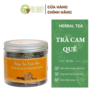 Trà thảo mộc cam quế hồng trà detox cơ thể, giảm đau họng cảm lạnh an nam tea dạng túi lọc 20 gói giải độc cơ thể