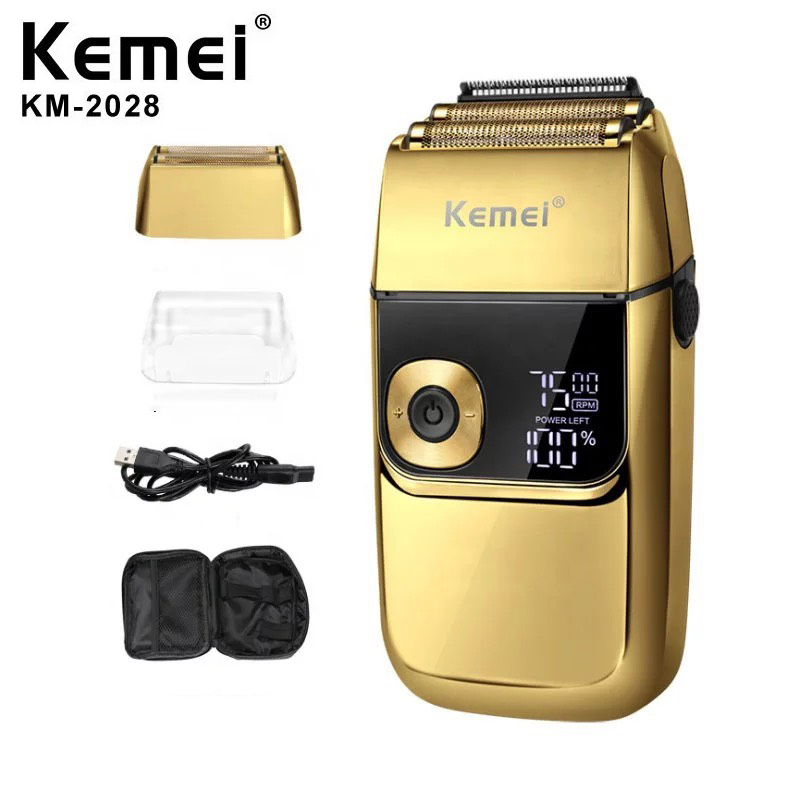 Máy cạo râu Kemei KM - 2028 có đèn LED động cơ cực khoẻ 7000vòng /1phút