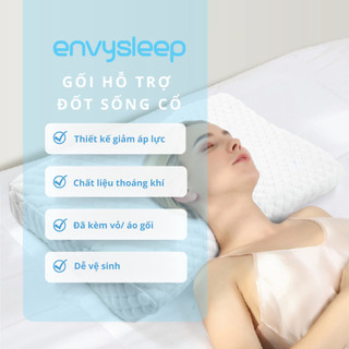 [XẢ KHO] Gối nằm thông minh CHÍNH HÃNG ENVYSLEEP hỗ trợ phục hồi đốt sống cổ/ vai, giảm ngáy khi ngủ