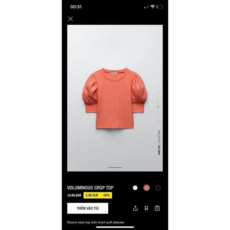 Áo hè Zara auth xinh xắn