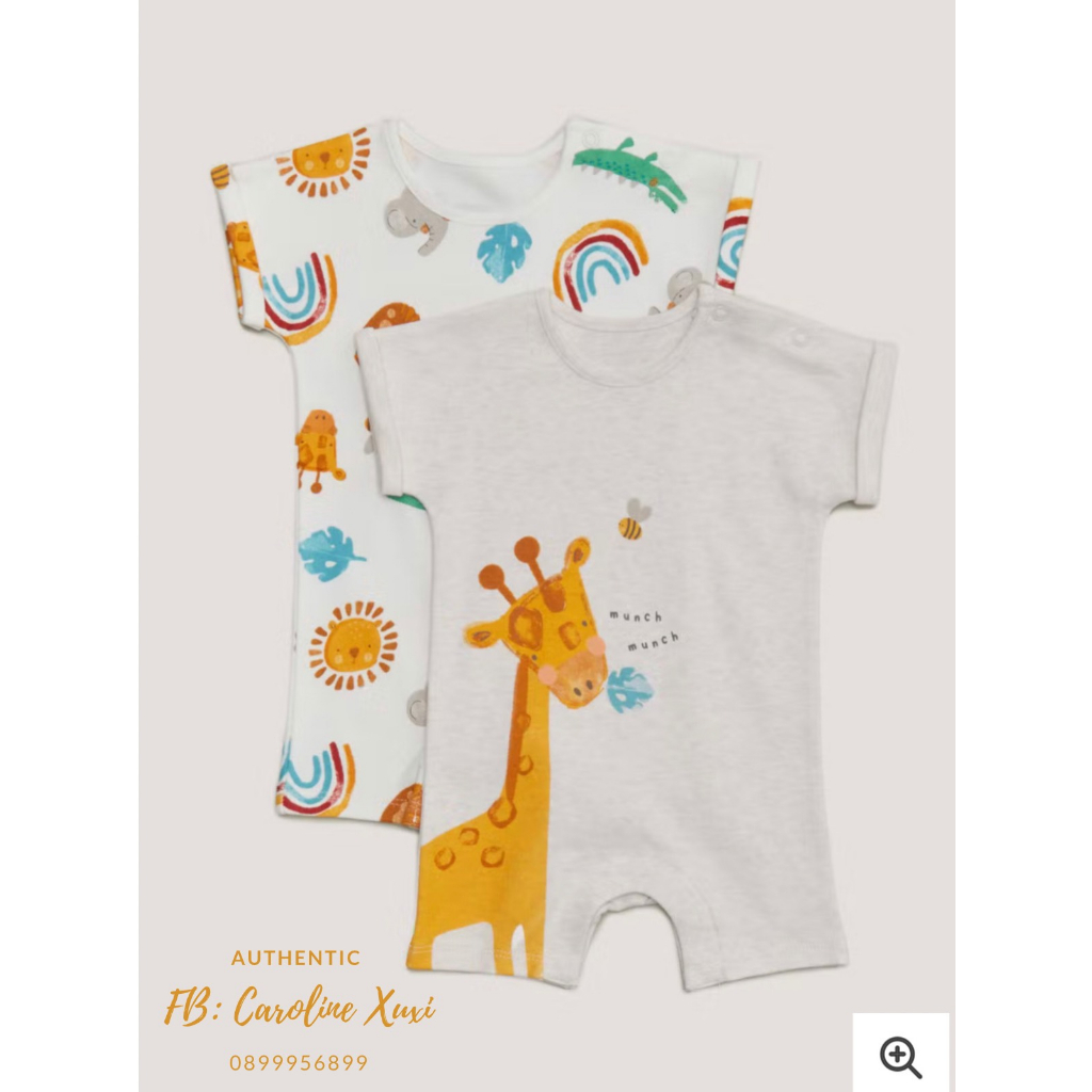 Romper, Body quần cộc cho bé trai bé gái auth
