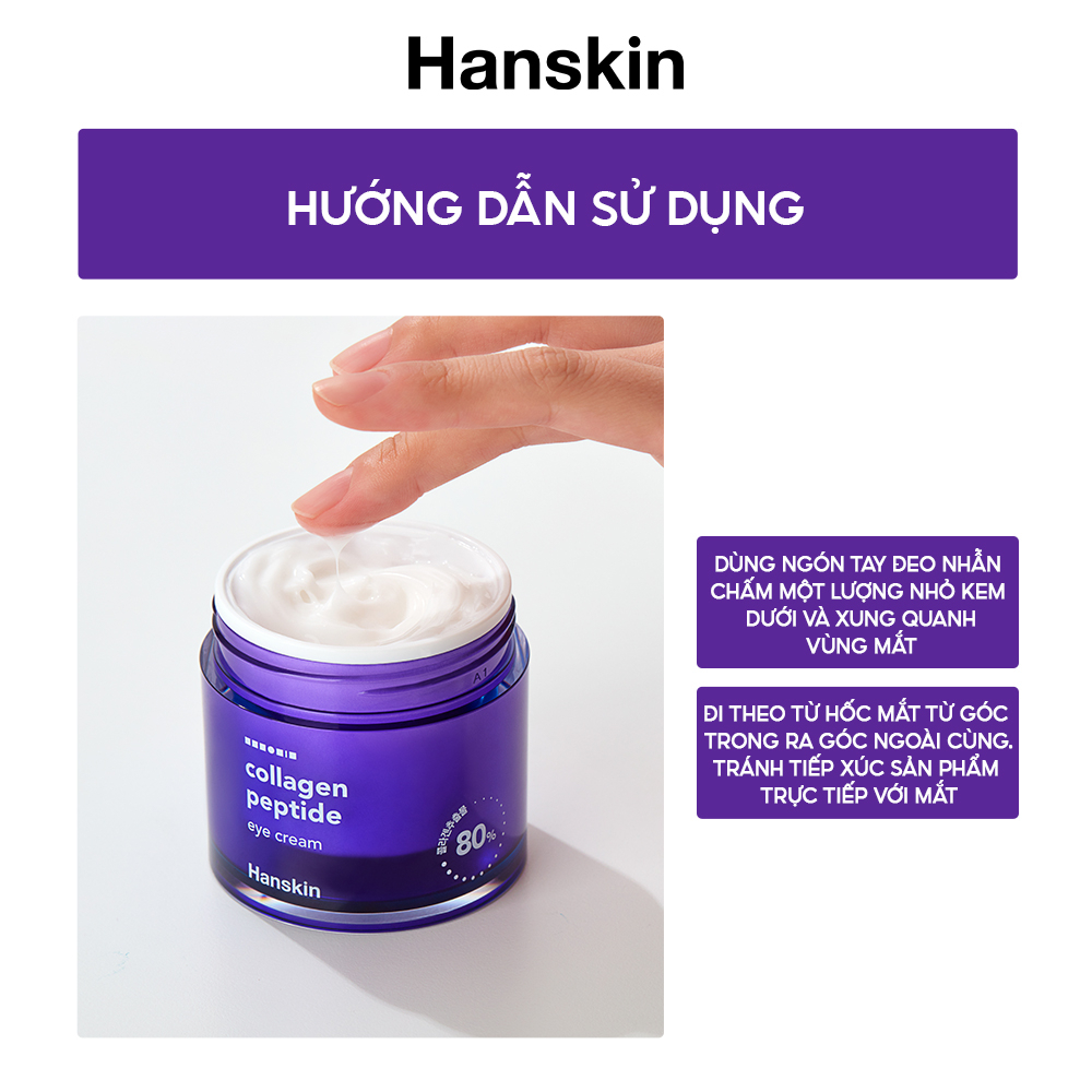 Kem dưỡng ẩm cho vùng da dưới mắt Hanskin Collagen Peptide Eye Cream 80ml