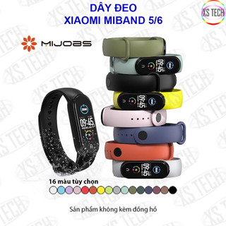 Dây đeo miband Mijobs đơn sắc Xiaomi Miband 5 Xiaomi Miband 6