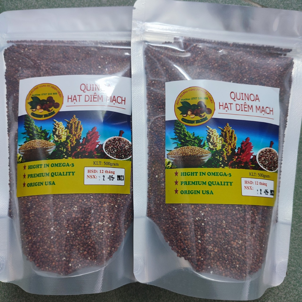 1kg hạt diêm mạch QUINOA  ĐỎ nhập khẩu PERU loại 1
