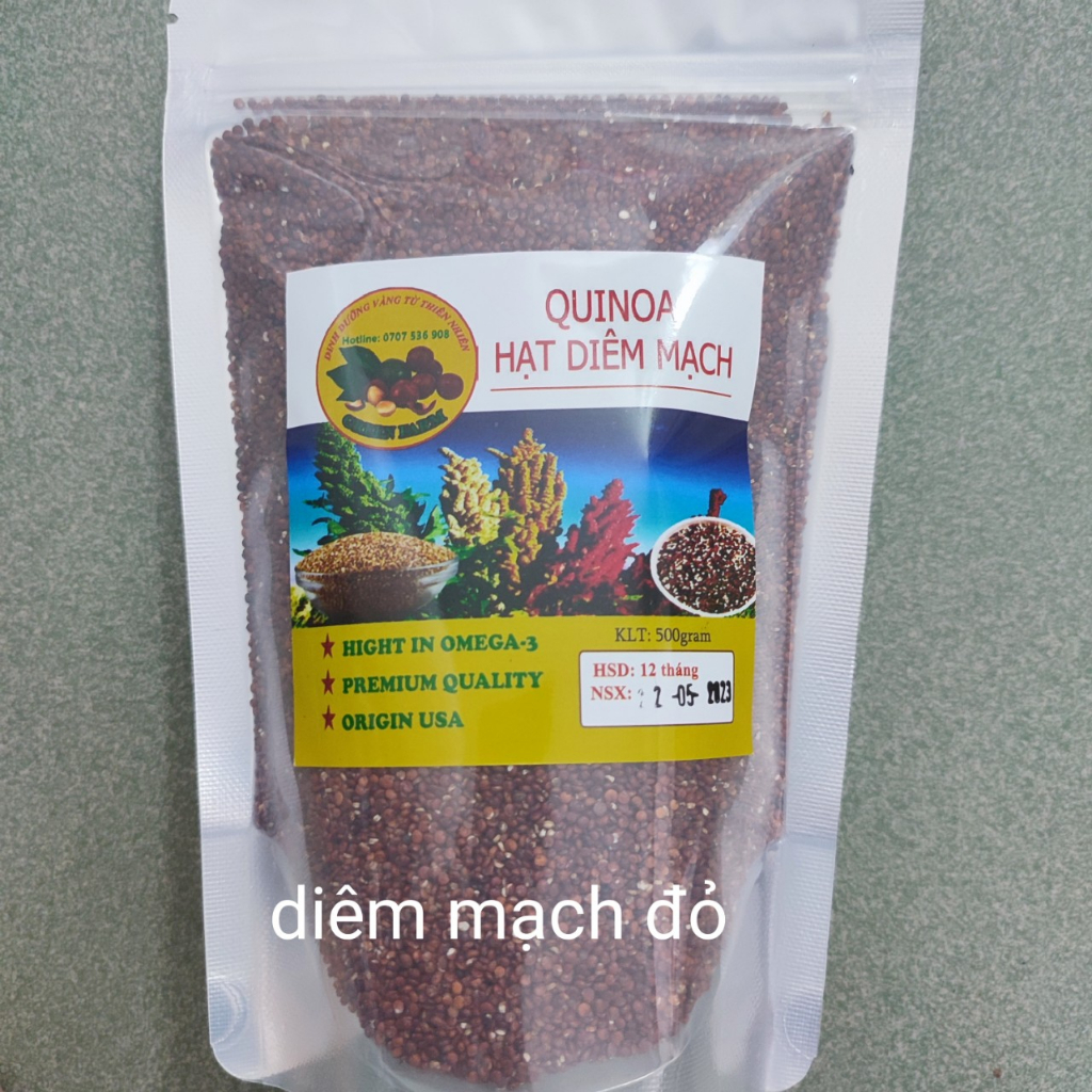 1kg hạt diêm mạch QUINOA  ĐỎ nhập khẩu PERU loại 1