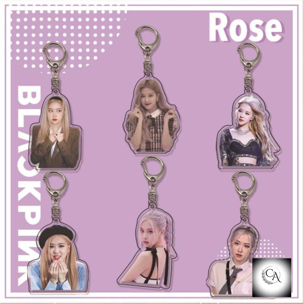 Móc khóa hai mặt acrylic in hình Rosé BLACKPINK - trí decor