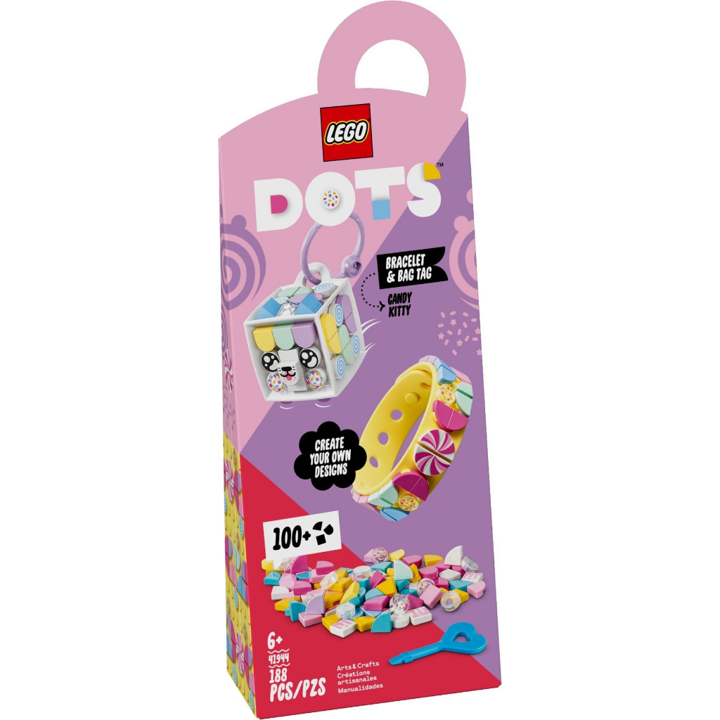 41944 Đồ chơi lắp ráp Iego DOTS Bracelet & Bag Tag Candy Kitty -  Phụ Kiện treo giỏ/ túi xách/ Balo và vòng tay